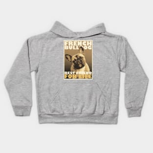 Retro French Bulldog Kids Hoodie